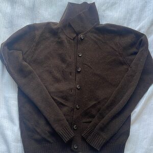 Brandy Melville brown knit button up sweater